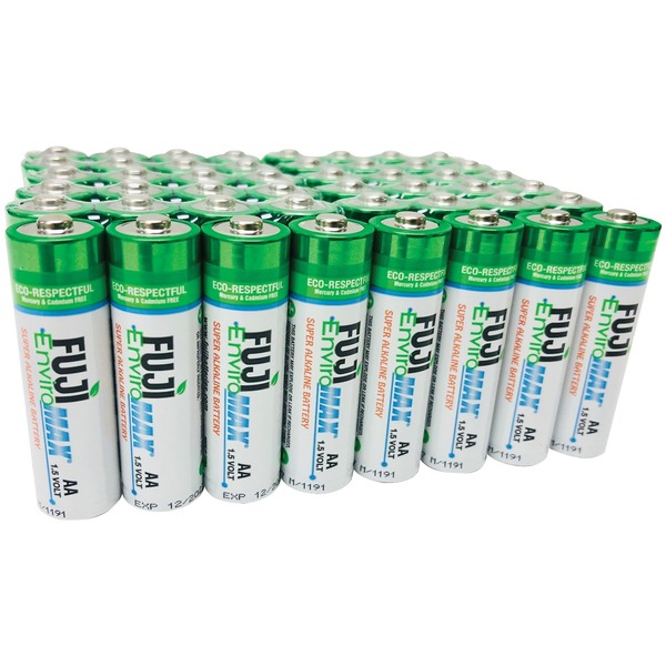 Fuji Batteries EnviroMax AA Alkaline Battery, 48 PK 4300SP48